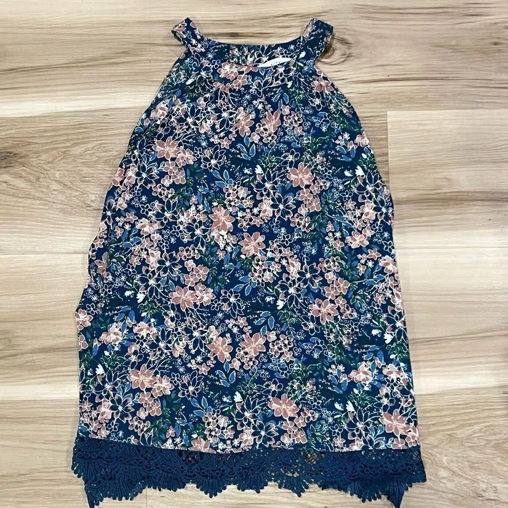 Anthropologie Elodie Floral Halter Tank Top Women’s Medium